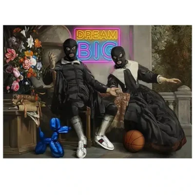 The World is Yours and Masked People Artworks Printed on Canvas - Image 18