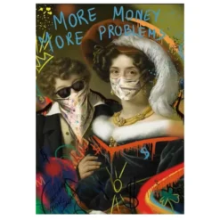 The World is Yours and Masked People Artworks Printed on Canvas - Image 4