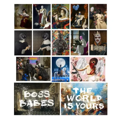 The World is Yours and Masked People Artworks Printed on Canvas