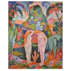 Two Nudes in an Exotic Landscape by Jean Metzinger c.1905