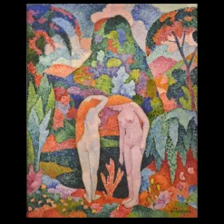 Two Nudes in an Exotic Landscape by Jean Metzinger