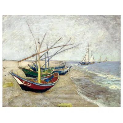Vincent van Gogh 1888 Fishing boats on the Beach