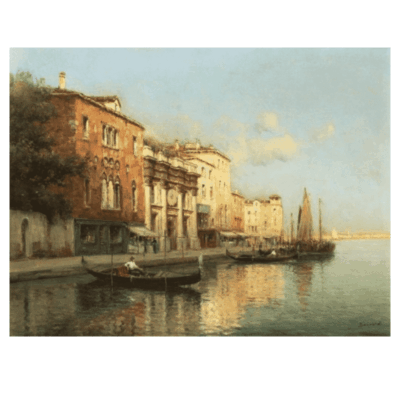 Water Town Venice Paintings Printed on Canvas - Image 12