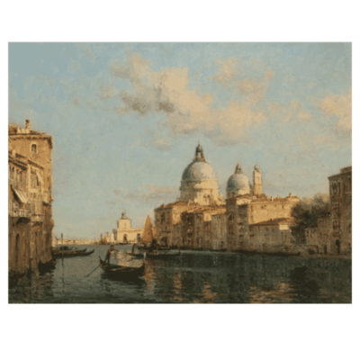 Water Town Venice Paintings Printed on Canvas - Image 14