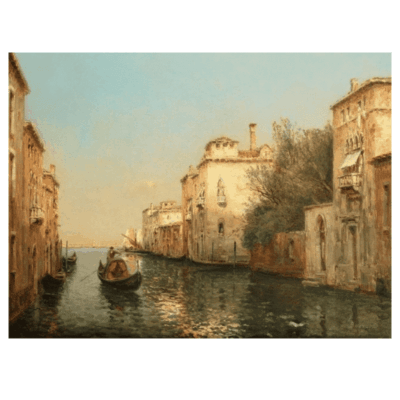 Water Town Venice Paintings Printed on Canvas - Image 15