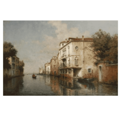 Water Town Venice Paintings Printed on Canvas - Image 19