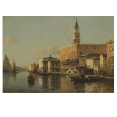 Water Town Venice Paintings Printed on Canvas - Image 22