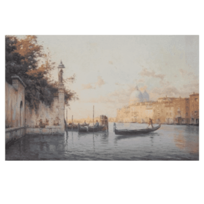 Water Town Venice Paintings Printed on Canvas - Image 24
