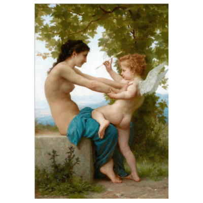 William Adolphe Bouguereau 1880 Young Girl Defending Herself Against Eros