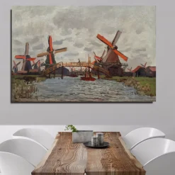 Windmill Near Zaandam by Claude Monet