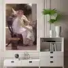 Work Interrupted by William Adolphe Bouguereau Printed on Canvas