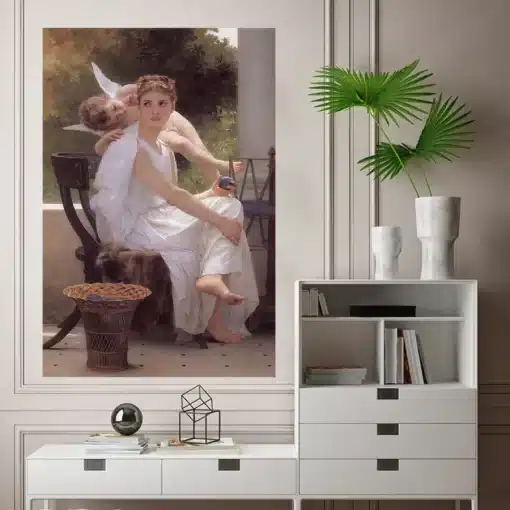 Work Interrupted by William Adolphe Bouguereau Printed on Canvas