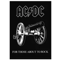 AC DC Logo with Gun and Skeleton Paintings Printed on Canvas - Image 3