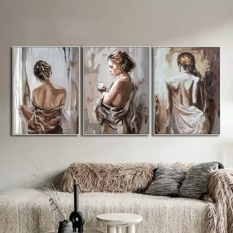 Abstract Female Wall Art Paintings Printed on Canvas