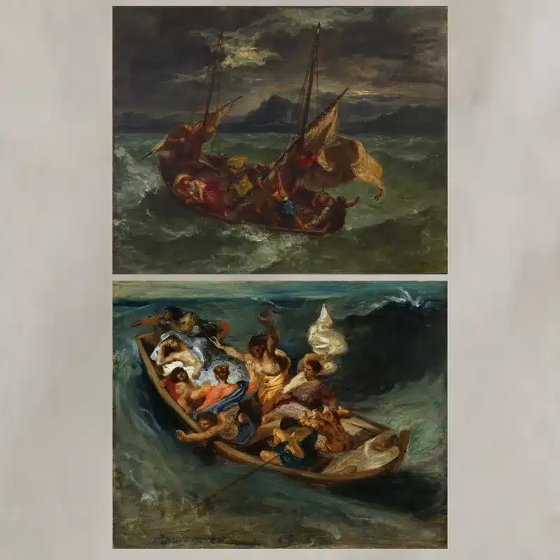 Christ on the Sea of Galilee by Eugène Delacroix Printed on Canvas