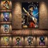 Colorful Artworks of Jimi Hendrix Printed on Canvas