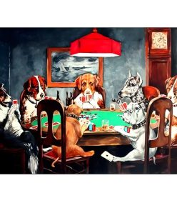 Dogs Playing Billiard and 5