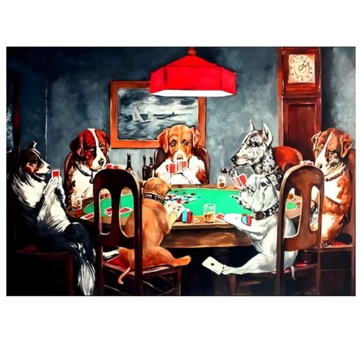 Dogs Playing Billiard and 5