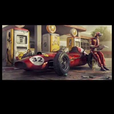 Ferraris F1 Race Car Artwork