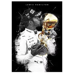 Formula 1 World Champions F1 Paintings Printed on Canvas - Image 13
