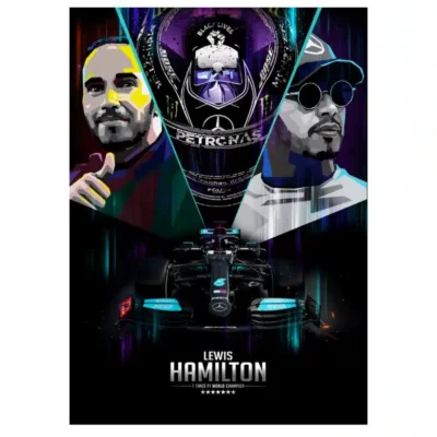 Formula 1 World Champions F1 Paintings Printed on Canvas - Image 3