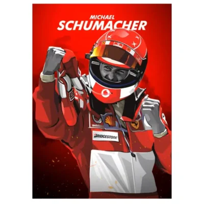 Formula 1 World Champions F1 Paintings Printed on Canvas - Image 7