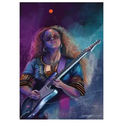 H.E.R. Singer and Songwriter Artwork Printed on Canvas - Image 2