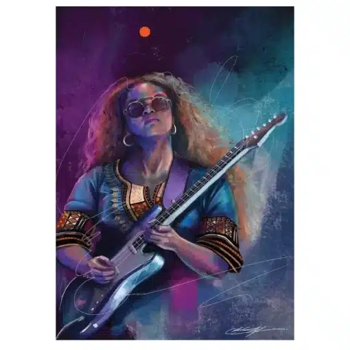 H.E.R. Singer and Songwriter Artwork Printed on Canvas - Image 2