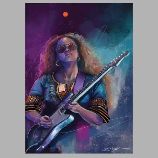 H.E.R. Singer and Songwriter Artwork Printed on Canvas - Image 3