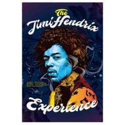 Colorful Artworks of Jimi Hendrix Printed on Canvas - Image 12