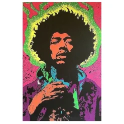 Colorful Artworks of Jimi Hendrix Printed on Canvas - Image 14