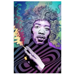 Colorful Artworks of Jimi Hendrix Printed on Canvas - Image 5