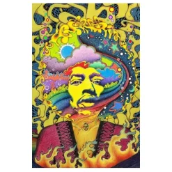 Colorful Artworks of Jimi Hendrix Printed on Canvas - Image 6