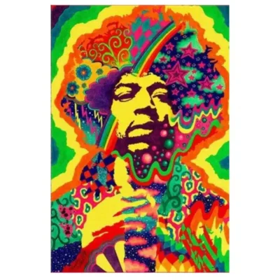 Colorful Artworks of Jimi Hendrix Printed on Canvas - Image 10