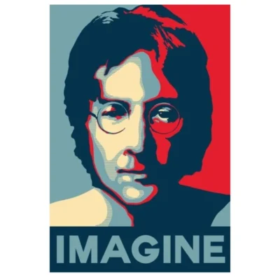 John Lennon Imagine Artwork Printed on Canvas - Image 4