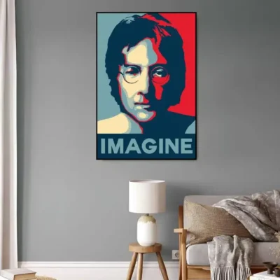 John Lennon Imagine Artwork Printed on Canvas - Image 2