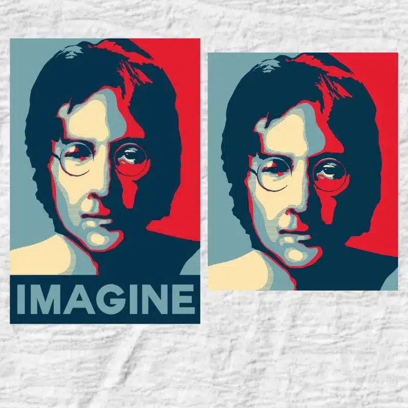 John Lennon Imagine Artwork Printed on Canvas