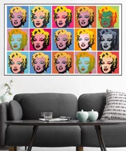 Marilyn Diptych Artwork by Andy Warhol Printed on Canvas