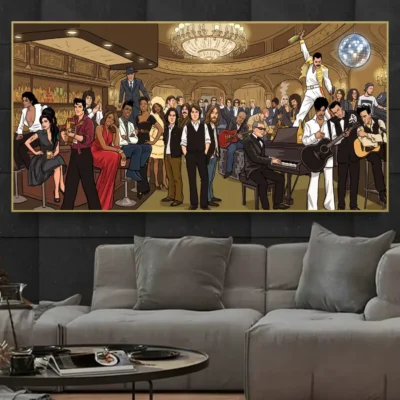 Musicians Legends Artwork Printed on Canvas