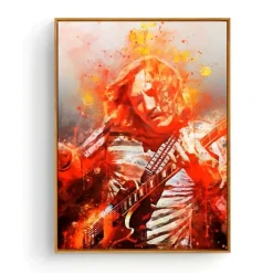 Portrait of Famous Guitarists Printed on Canvas - Image 21