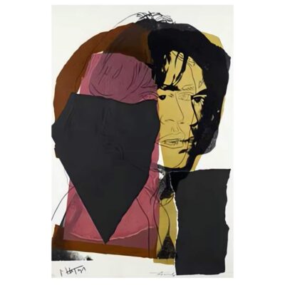 Portrait of Mick Jagger by Andy Warhol Printed on Canvas - Image 5