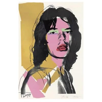 Portrait of Mick Jagger by Andy Warhol Printed on Canvas - Image 7
