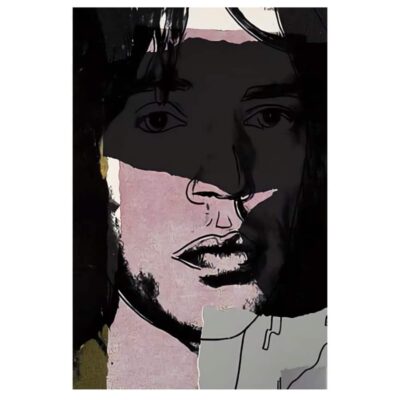 Portrait of Mick Jagger by Andy Warhol Printed on Canvas - Image 8