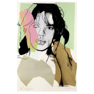 Portrait of Mick Jagger by Andy Warhol Printed on Canvas - Image 9