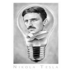 Portrait of Nikola Tesla