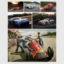 Race Car Classical Artworks Printed on Canvas