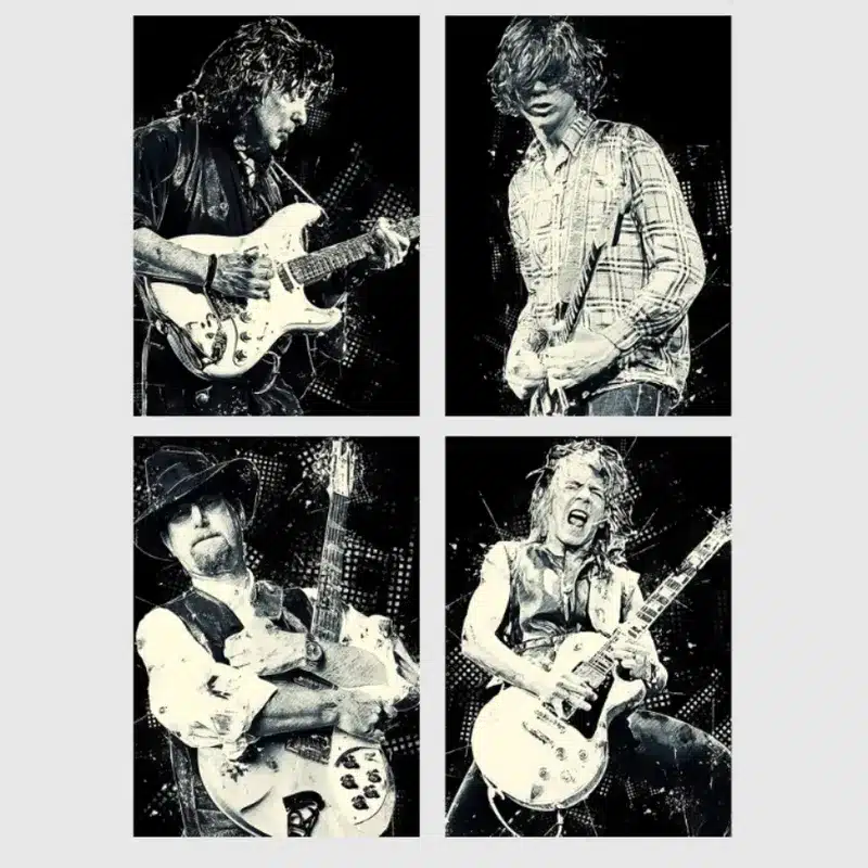 Richard Blackmore and Others Great Guitarists, Printed on Canvas