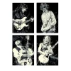 Richard Blackmore and others Great Guitarists Printed on Canvas
