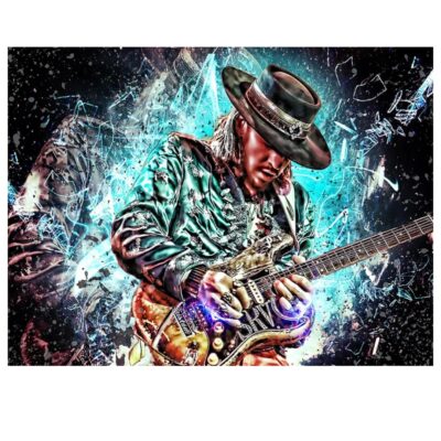 Stevie Ray Vaughan Wall Art Painting Printed on Canvas - Image 2