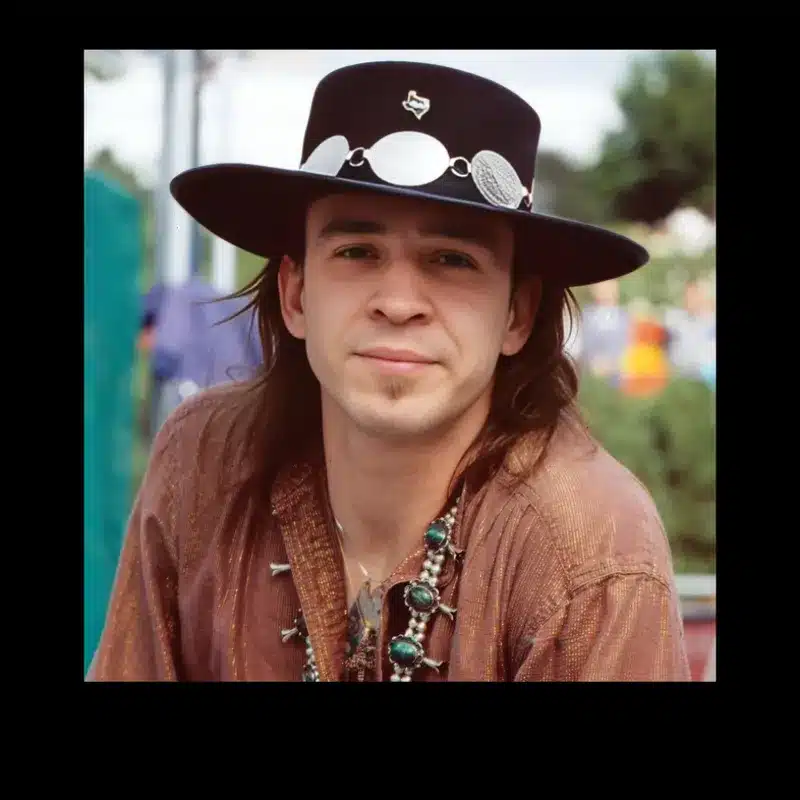Stevie Ray Vaughan Blues Guitarist Picture Printed on Canvas